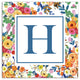 Wildflower Monogram - H 12x12 Canvas Wall Art