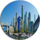 Beautiful View Of Vancouver, Cityscape Photo Round Metal Wall Art, 11"