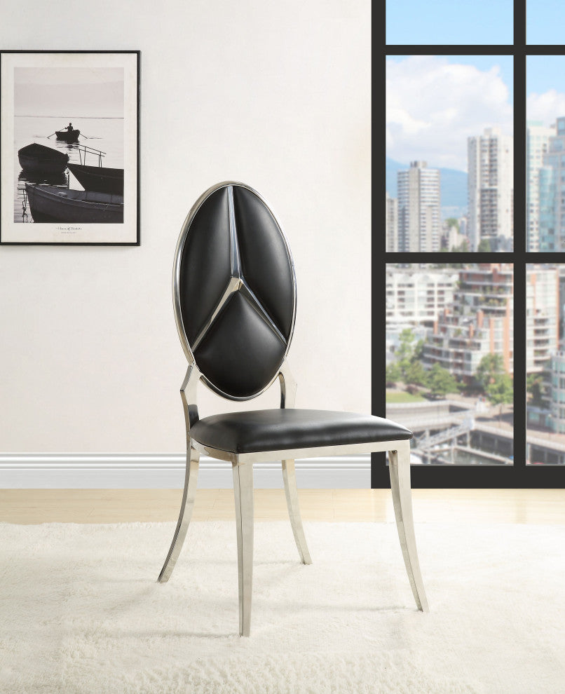 ACME Cyrene Side Chair, Set of 2, Black