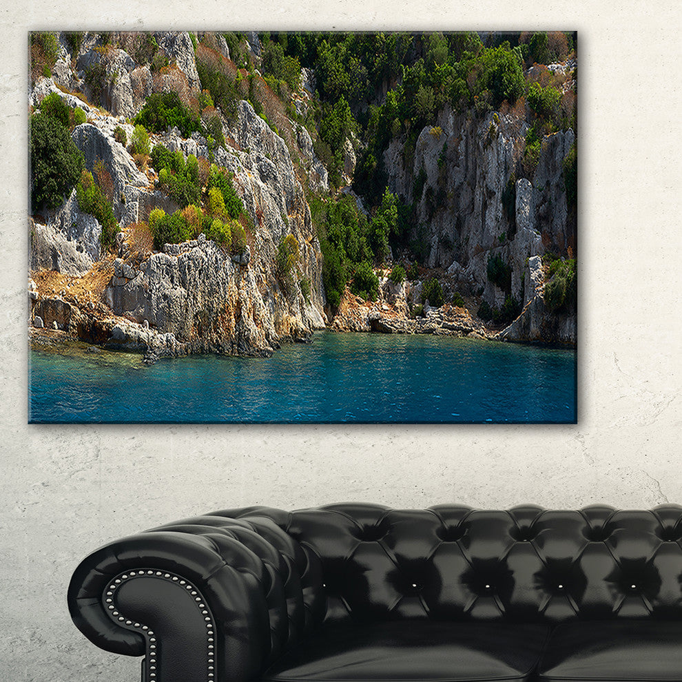 "Beautiful Turkey Tropical Beach" Landscape Print Wall Art, 32"x16"