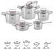 SUPERB Stainless Steel Pot Set With Lids 10 pcs