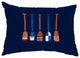 Oar Multi Painted 14"x20" Nautical Decorative Outdoor Pillow, Navy