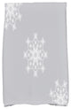 Falling Snow Decorative Holiday Geometric Print Hand Towel, Gray