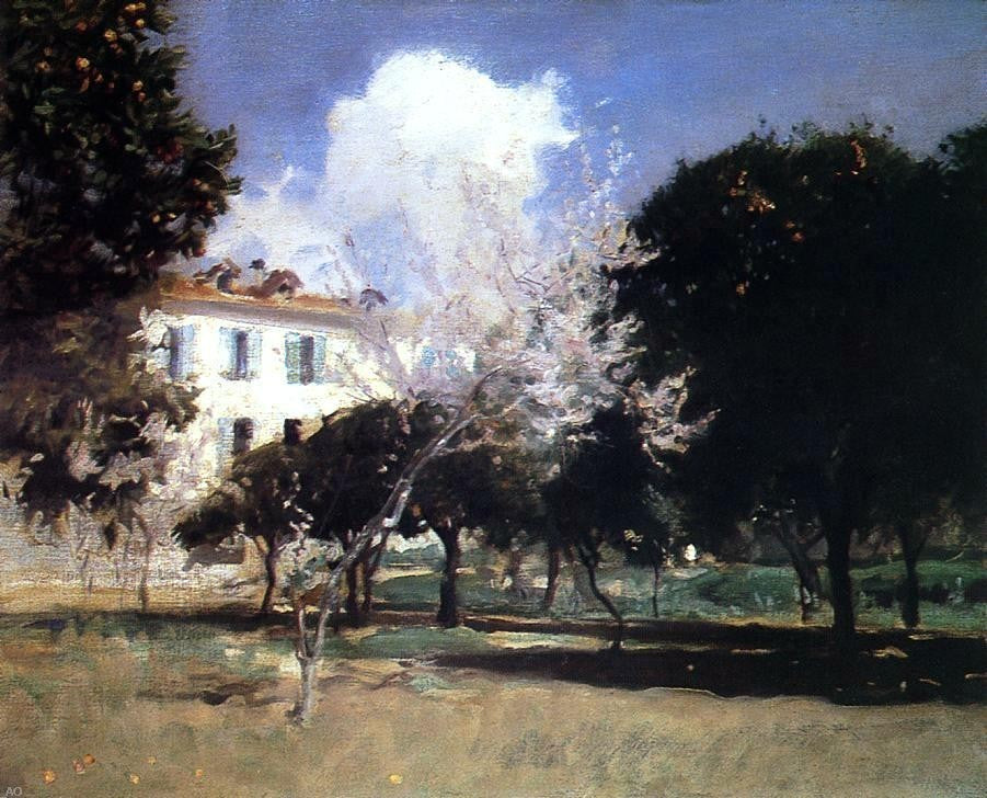 John Singer Sargent House and Garden, 20"x25" Gallery Wrapped Canvas Print
