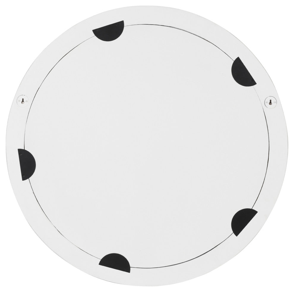Edward Bone Inlay Round Mirror, 34"