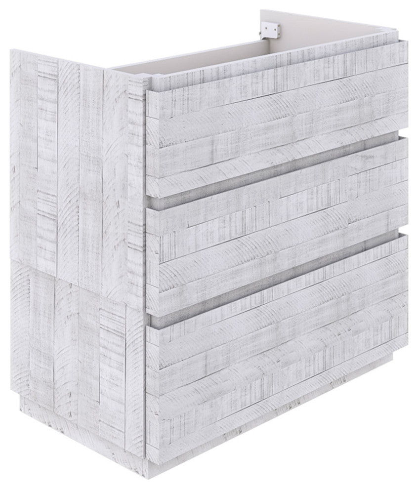 Fresca Formosa Floor Standing Bathroom Cabinet, Rustic White, 70", Cabinet Only
