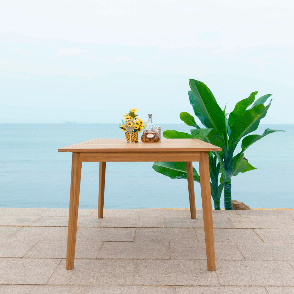 Safavieh Couture Indoor-Outdoor Mayaguana Teak Dining Table, Natural