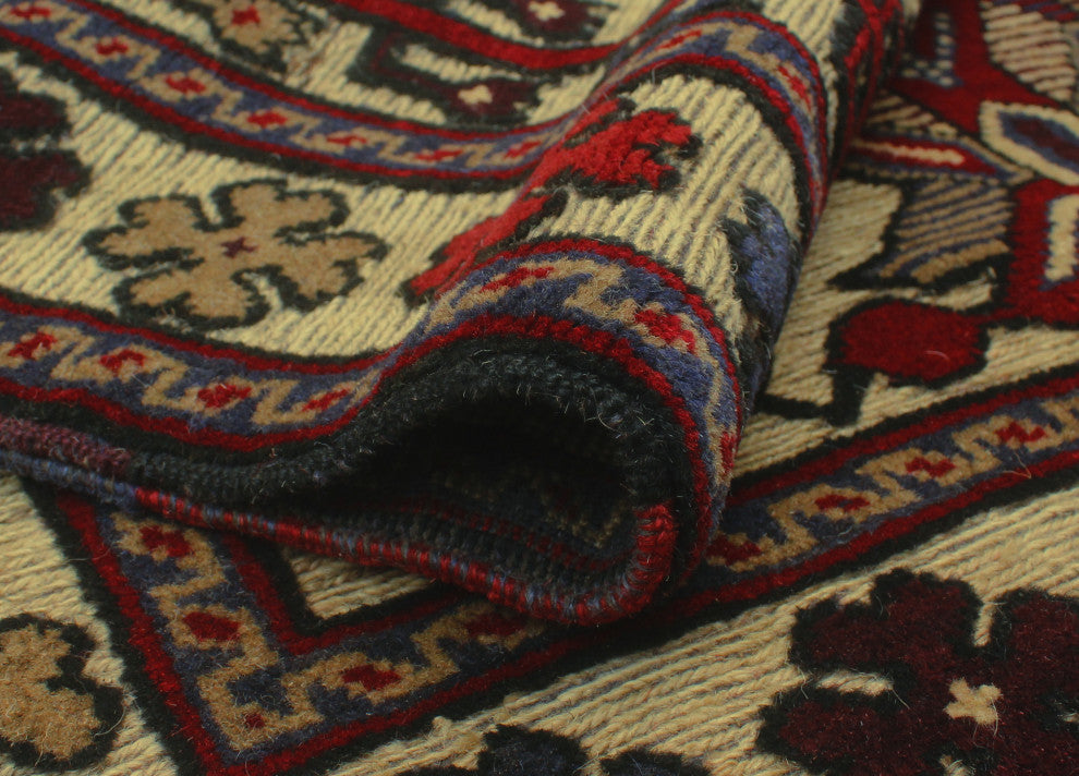 Semi Antique Adem Ivory/Blue Rug, 2'11x4'7