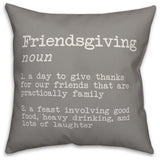 Friendsgiving Definition 18x18 Spun Poly Pillow