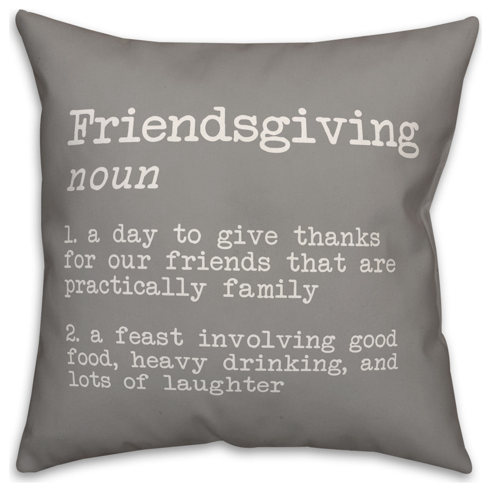 Friendsgiving Definition 18x18 Spun Poly Pillow