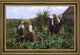 John J Hammer Tending The Garden  Framed Premium Canvas Print, 18"x27"