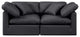 Indulge Upholstered Modular Sofa, Black, 2-Piece: 2 Corner Chair, Fiber Stuffed Vegan Leather