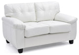 Glory Furniture Gallant Faux Leather Loveseat in White