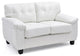 Glory Furniture Gallant Faux Leather Loveseat in White