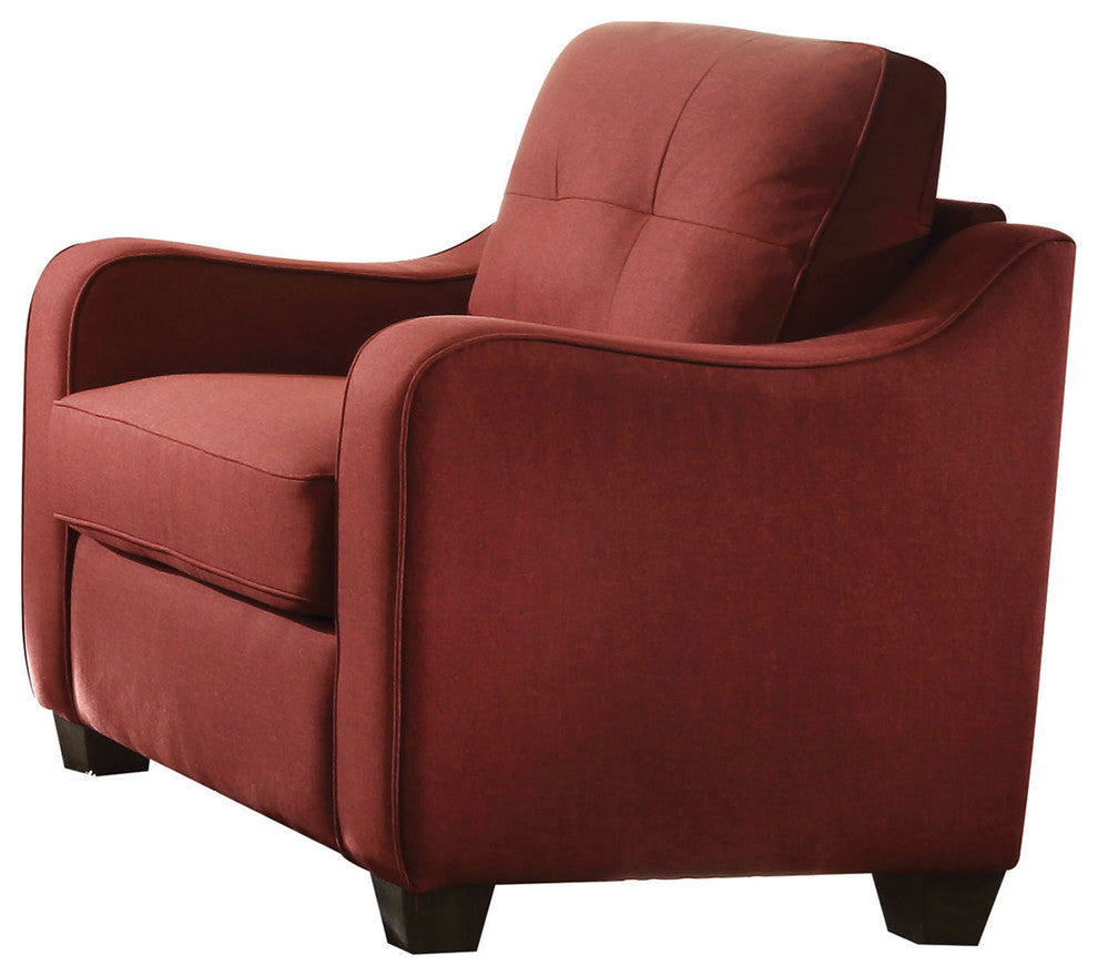 Cleavon II Linen Chair, Red