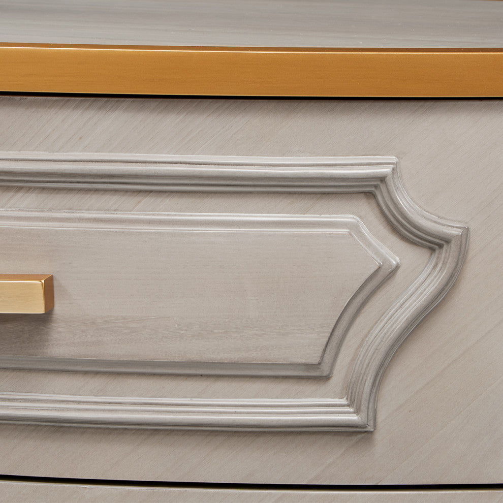 St. Charles 5-Drawer Highboy Chest, Dove Gray