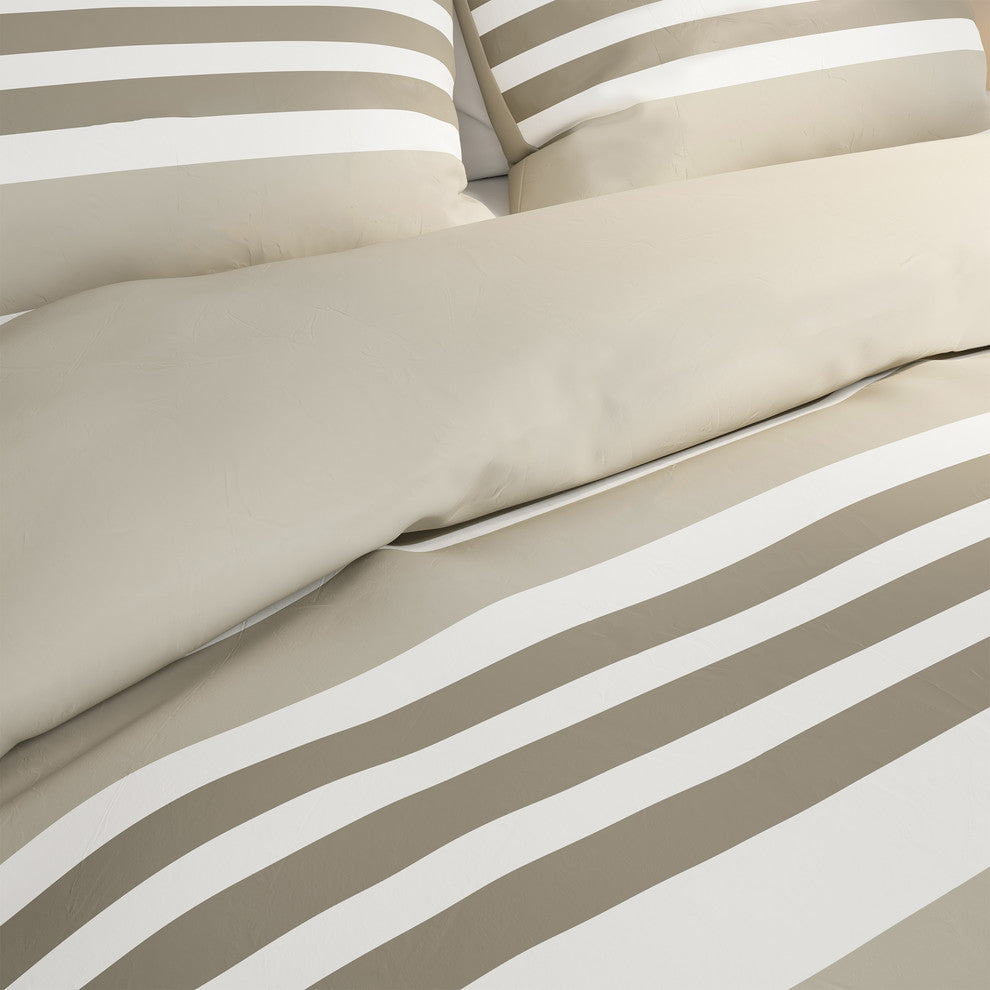 LHC 3-Piece Seaside Lavender Striped Bed Set,, King