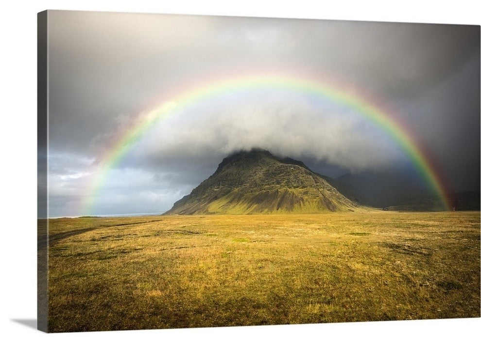 "Heaven's Rainbow, Iceland" Wrapped Canvas Art Print, 48"x32"x1.5"