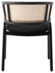 LeisureMod Ervilla Dining Chair With Stainless Steel Legs Set of 2, Black