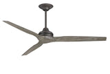 Fanimation Spitfire 64" Fan, Matte Greige Finish, Weathered Wood Blades