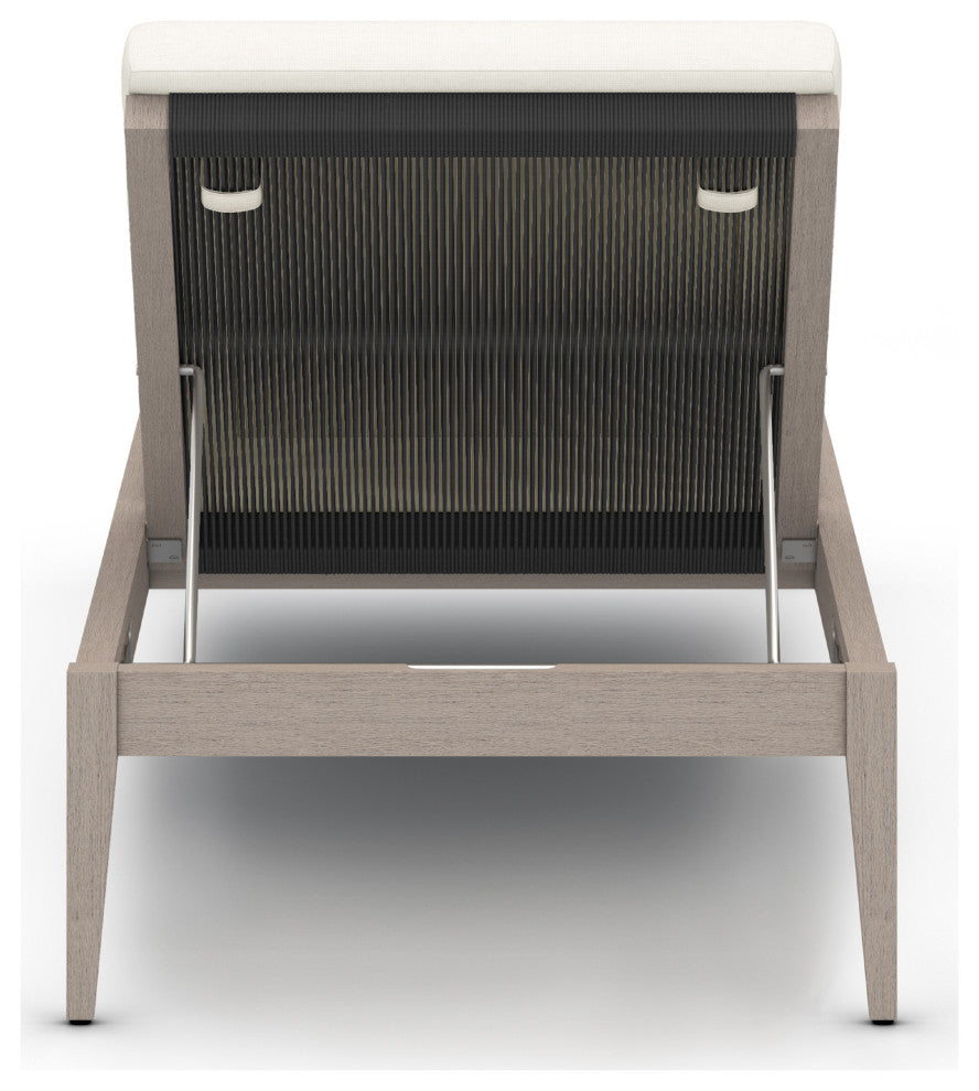 Sherwood Outdoor Chaise Lounge-Gry/Ivory