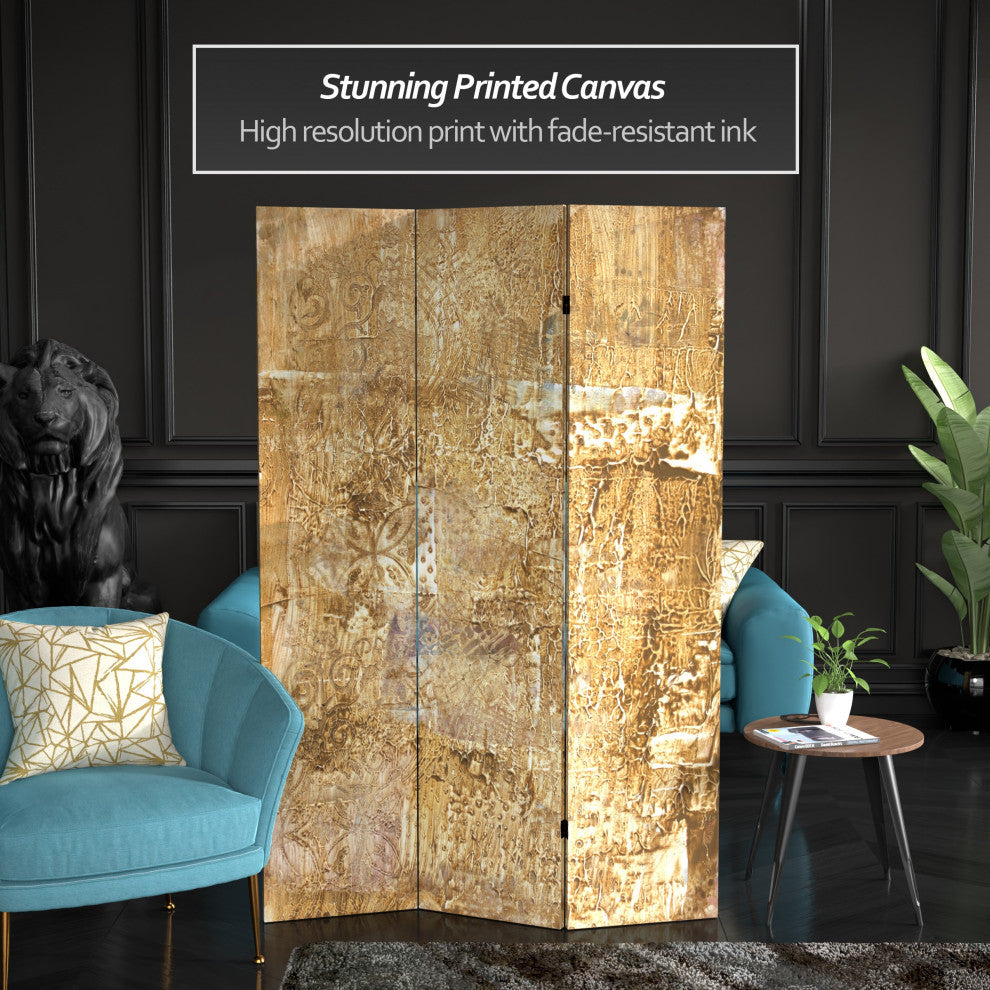 6'' Tall Double Sided Sandy Meadow Canvas Room Divider
