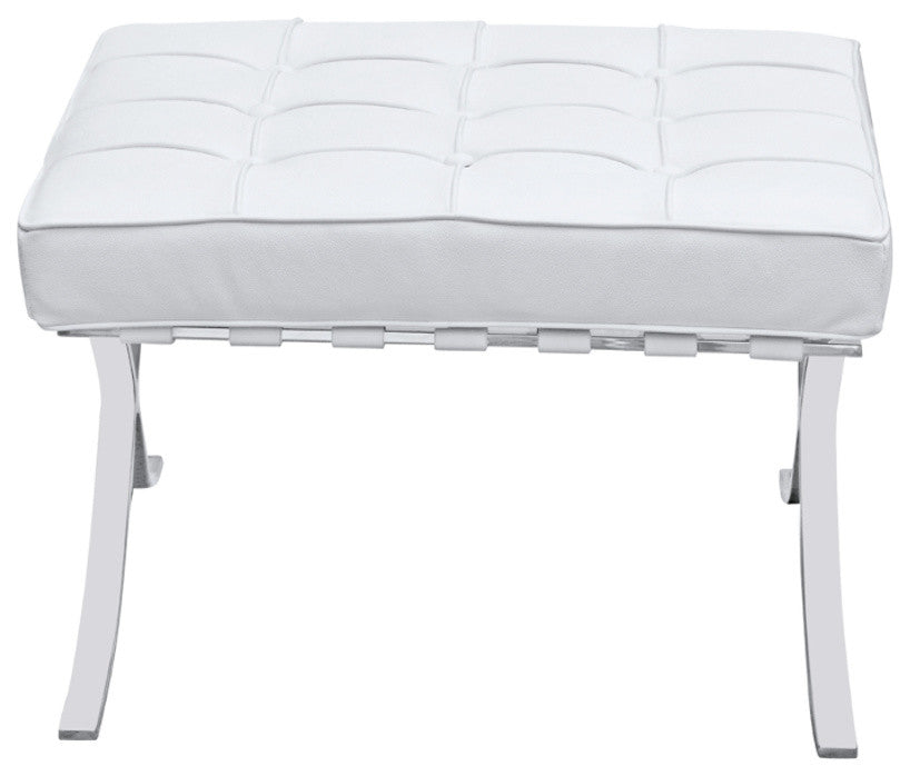 Modern Classics Pavilion Ottoman, White