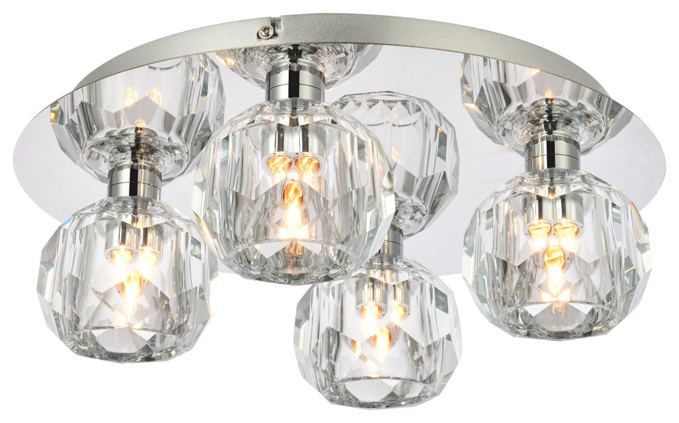4 Light Ceiling Lamp, Chrome