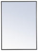 Elegant Decor Monet 32" x 24" Rectangle Metal Frame Mirror in Black