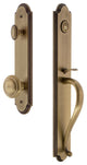 Arc 1-Piece Dummy Handleset, S Grip and Circulaire Knob, Vintage Brass, 848538