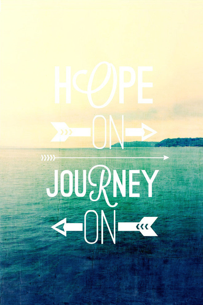 "Hope on Journey on" Print on Canvas by Sylvia Cook