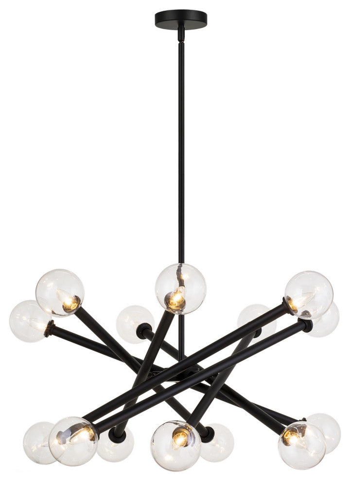 Matteo Lighting C64614BKCL Pendant, Black Finish