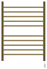 Radiant Hardwired/Plug-In Combo Towel Warmer, Satin Brass, Straight Bars