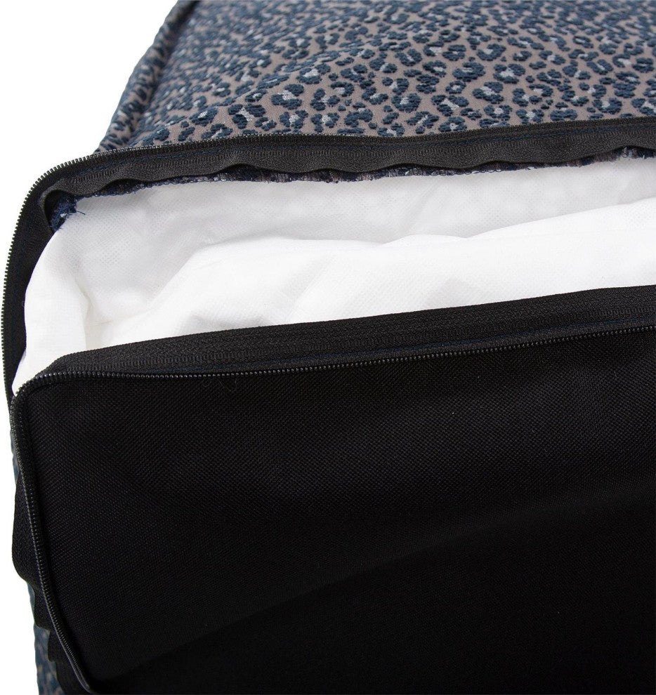 Traditional Indigo Square Pouf By Lynx