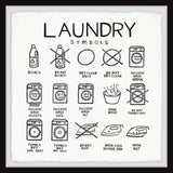 "Laundry Signs" Framed Painting Print, 18x18