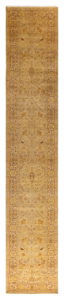 Ottoman, One-of-a-Kind Hand-Knotted Area Rug Beige, 2' 6" x 14' 4"