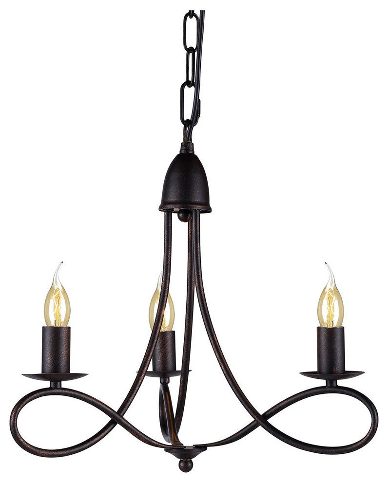 Elegant Lighting Lyndon Pendant Lamp, 18"x16", Dark Bronze Finish