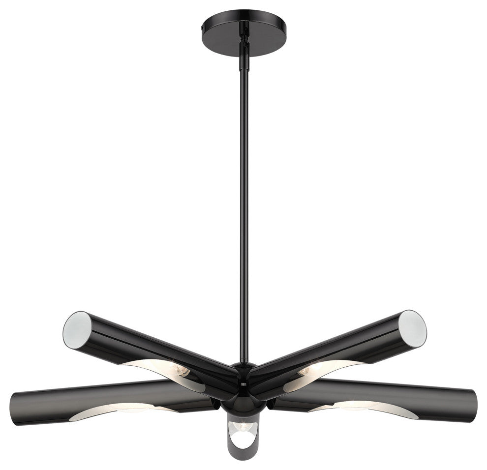 Black Chrome Contemporary, Minimal, Industrial, Urban, Sleek Chandelier