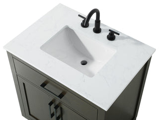 Home Living 30" Single Bathroom Vanity, Mocha Brown