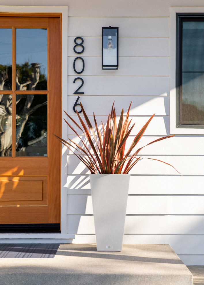 Midland Tall Square Planter, White, 26'', 1 Pack