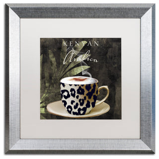 Color Bakery 'Afrikan Coffees I' Art, Silver Frame, White Matte, 16"x16"