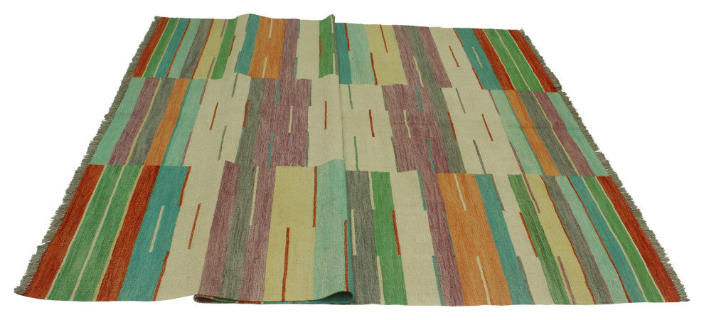 Winchester Kilim Waleed Gray/Beige Rug, 6'6x9'8