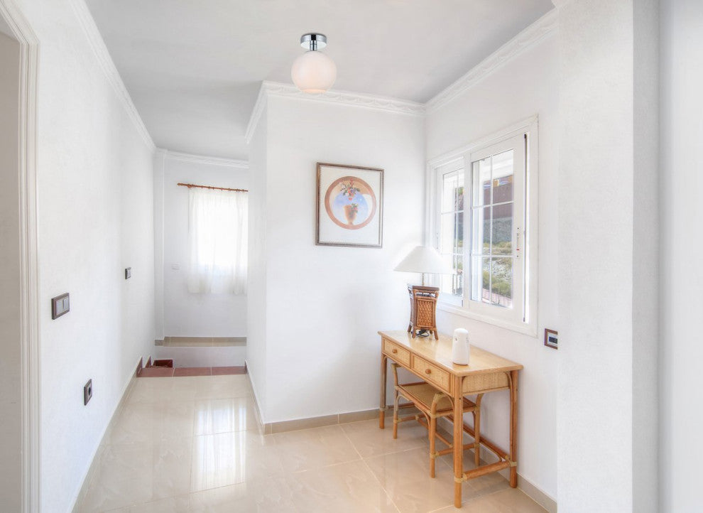 Midcentury Modern Chrome And Frosted White 1-Light <br>Flush Mount