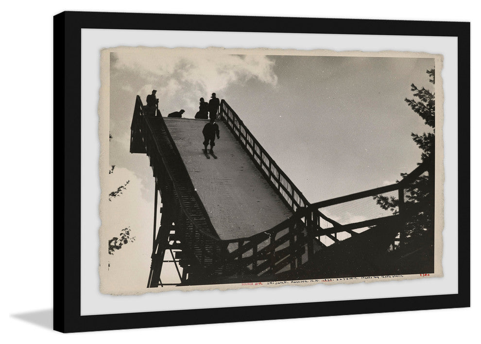 "Ski Jump III" Framed Painting Print, 24"x16"