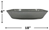 CastelloUSA Charlie 18" Tempered Glass Crystal Rectangular Bathroom Sink, Light Black