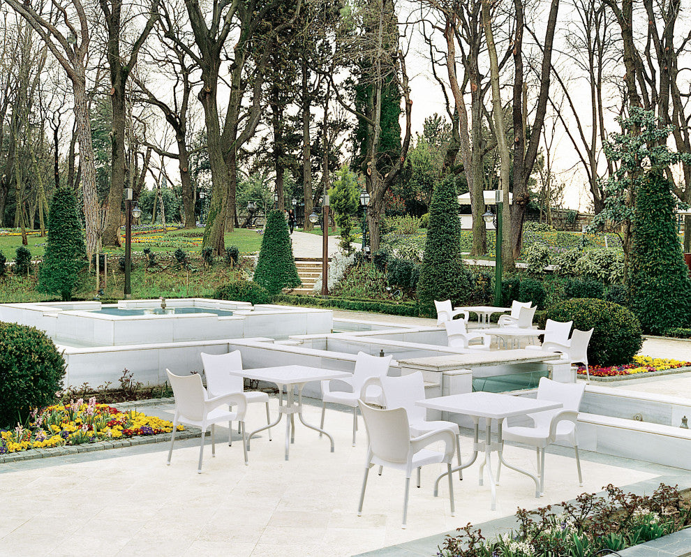 Compamia Romeo Outdoor Dining Armchairs, Set of 2, White