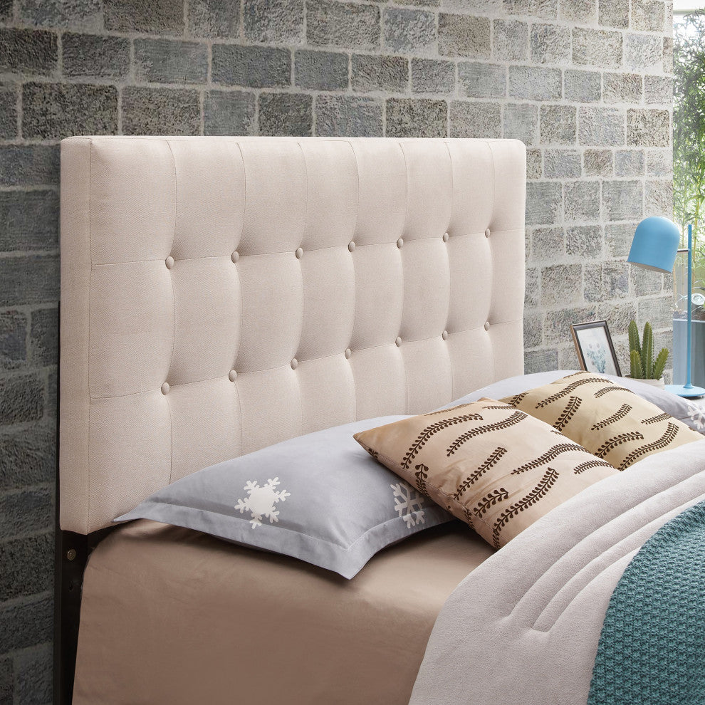 Kirkwood 61.02" W Full and Queen Expandable Width Headboard, Beige