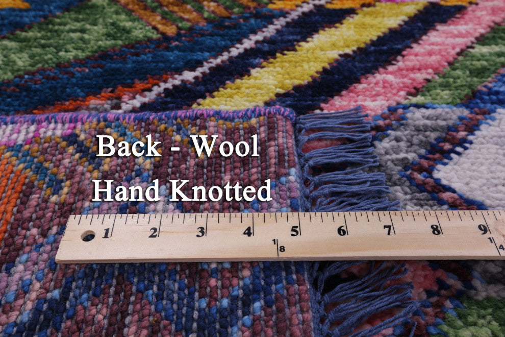 9' 1" X 11' 10" Moroccan Handmade Wool Rug - Q14800