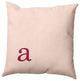 20"x20" Modern Monogram Decorative Throw Pillow, Cranberry