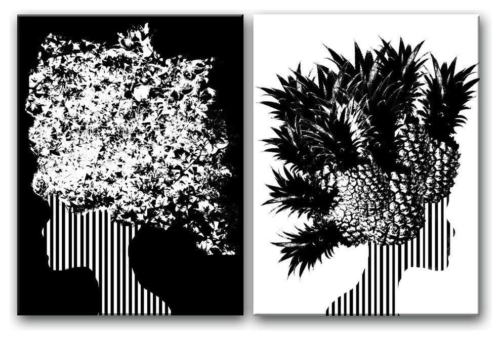 Wrapped Canvas 'Mod Swag I' 2-Piece Wall Decor Set, 16"x20"